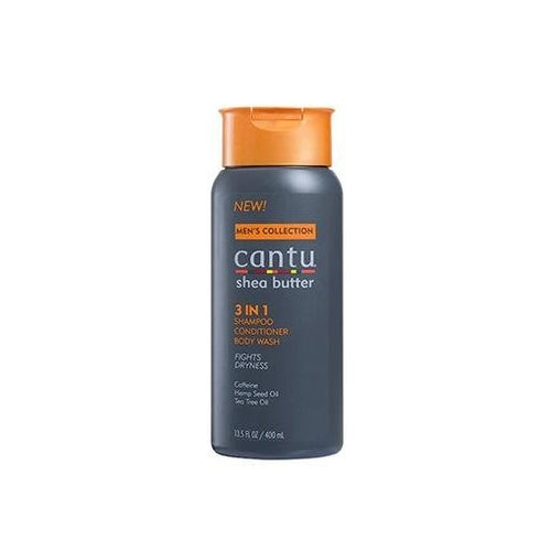 Cantu Shea Butter Mens 3 in 1 Shampoo, Conditioner, and Body Wash 400ml